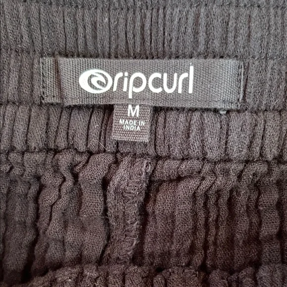 Rip Curl Premium Surf Beach Pants Black Women's Pockets Loose sz Med - Picture 7 of 10